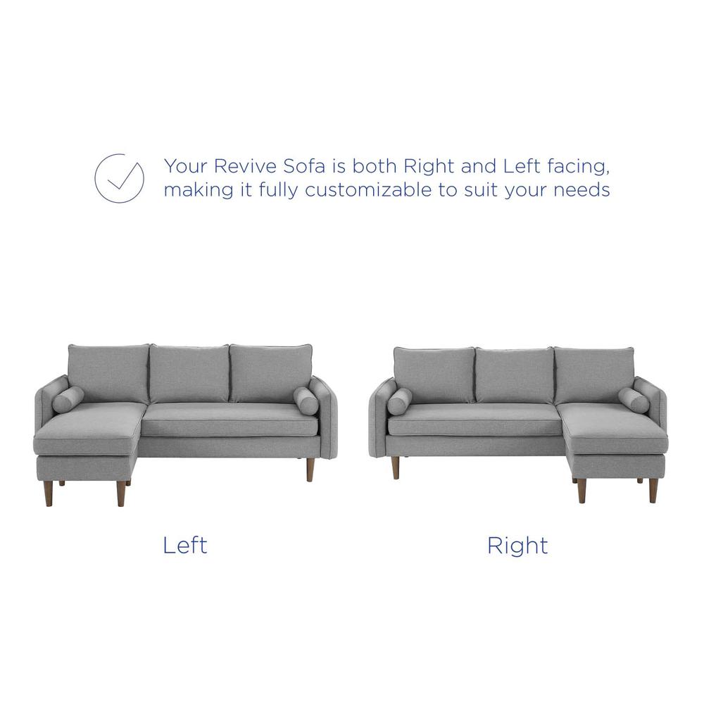 Revive Upholstered Right or Left Sectional Sofa - Light Gray EEI-3867-LGR. Picture 7