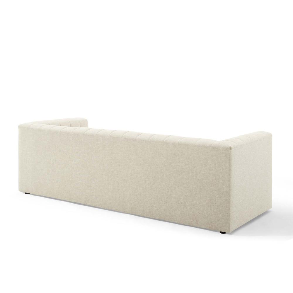 Reflection Channel Tufted Upholstered Fabric Sofa. Picture 4