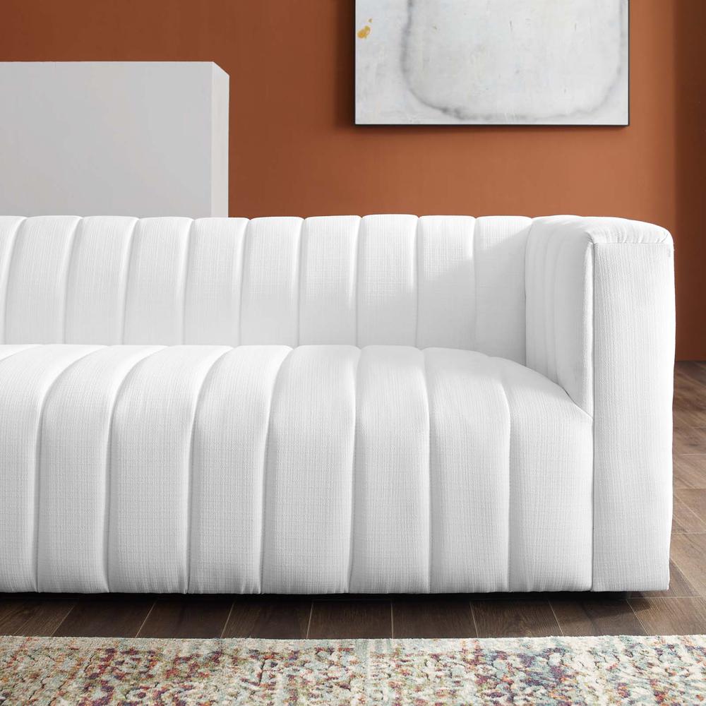 Reflection Channel Tufted Upholstered Fabric Sofa. Picture 7