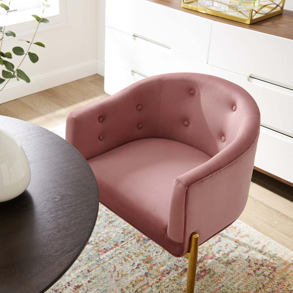 Savour Tufted Performance Velvet Accent Chair. Picture 6