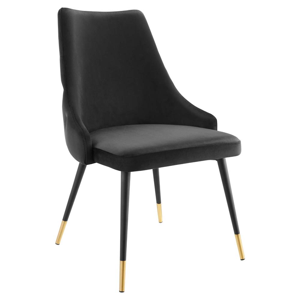 Adorn Tufted Performance Velvet Dining Side Chair - Black EEI-3907-BLK. The main picture.