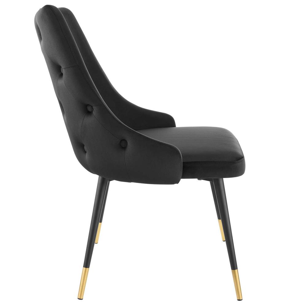 Adorn Tufted Performance Velvet Dining Side Chair - Black EEI-3907-BLK. Picture 2