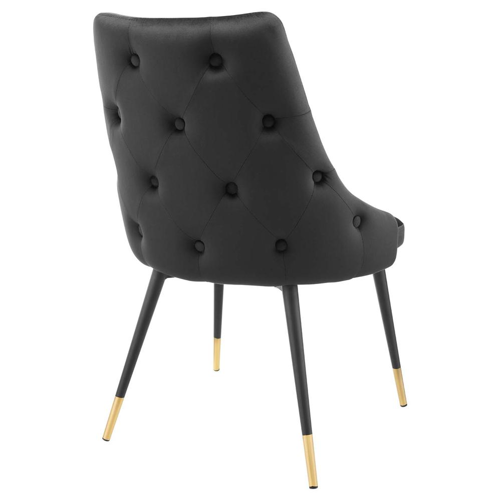 Adorn Tufted Performance Velvet Dining Side Chair - Black EEI-3907-BLK. Picture 3