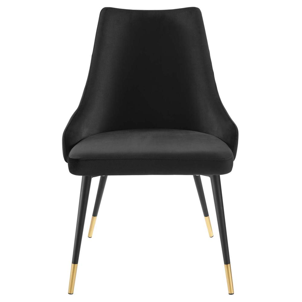 Adorn Tufted Performance Velvet Dining Side Chair - Black EEI-3907-BLK. Picture 4