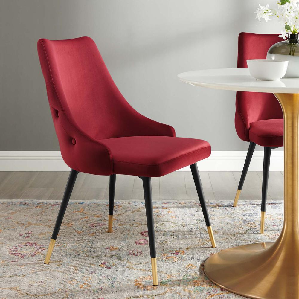 Adorn Tufted Performance Velvet Dining Side Chair. Picture 8