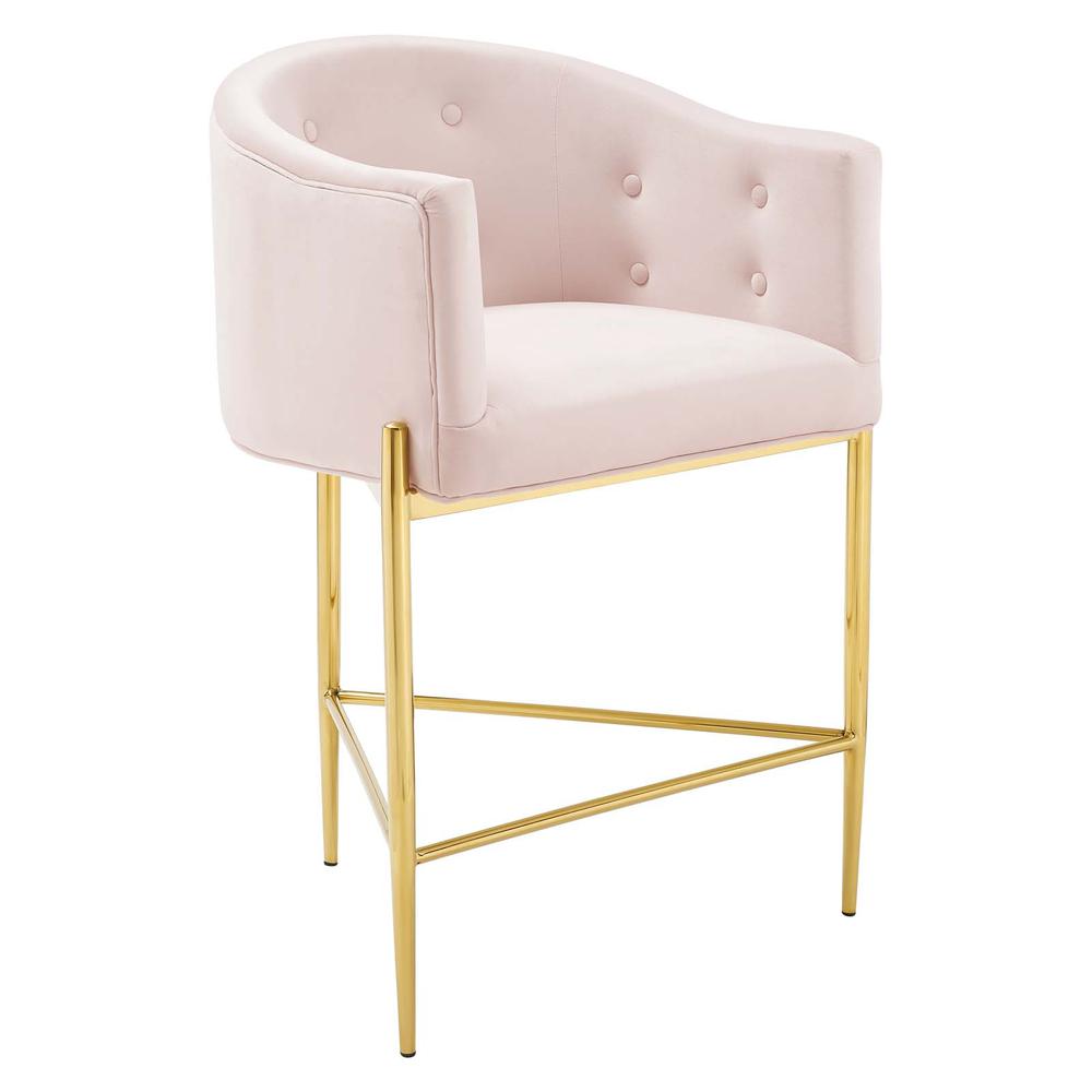Savour Tufted Counter Stool - Pink EEI-3910-PNK. The main picture.