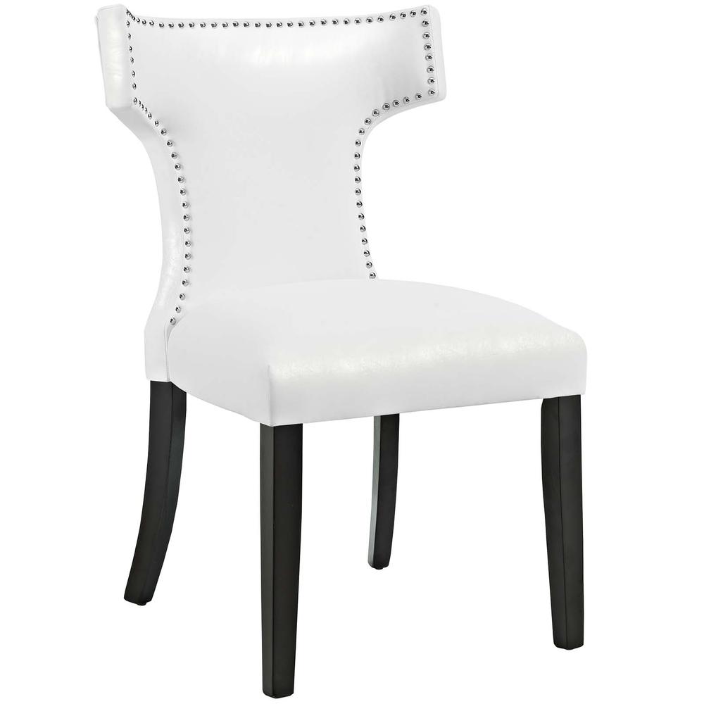 Curve Dining Chair - White EEI-3922-WHI. Picture 1