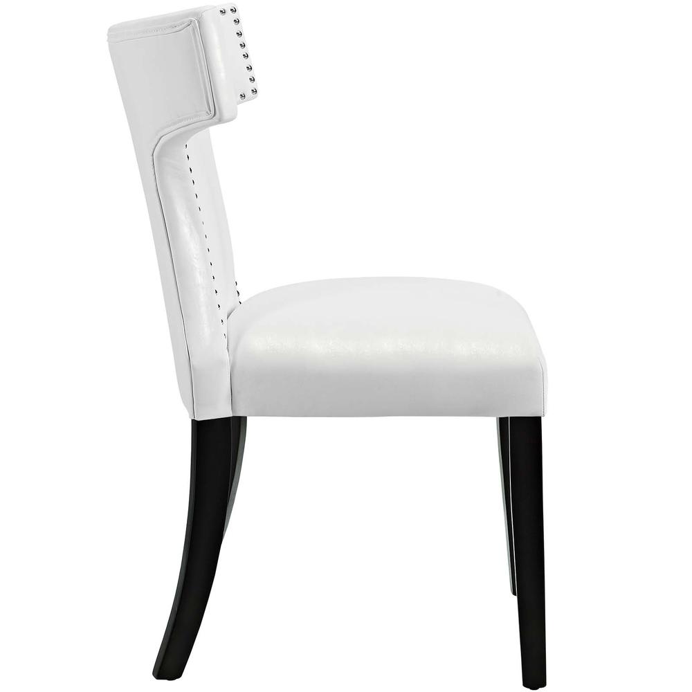 Curve Dining Chair - White EEI-3922-WHI. Picture 2