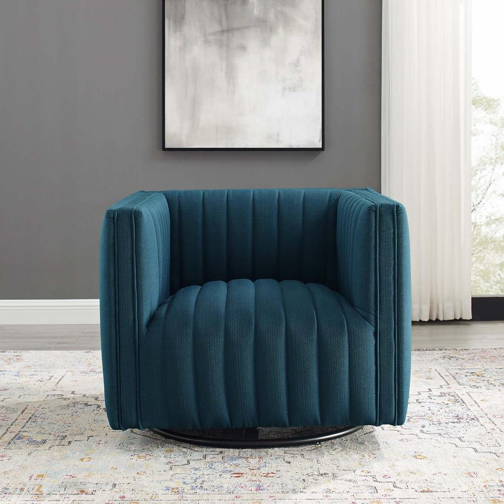 Conjure Tufted Swivel Upholstered Armchair. Picture 8