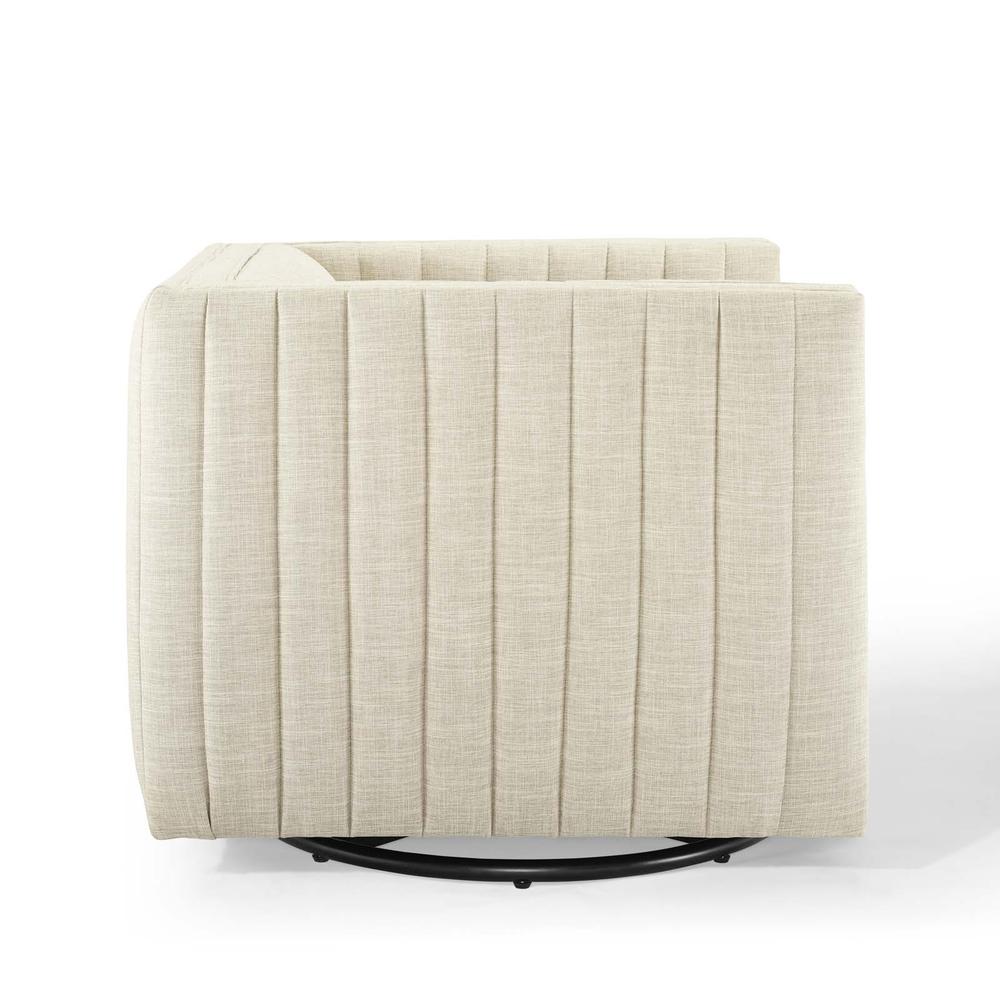 Conjure Tufted Swivel Upholstered Armchair. Picture 3