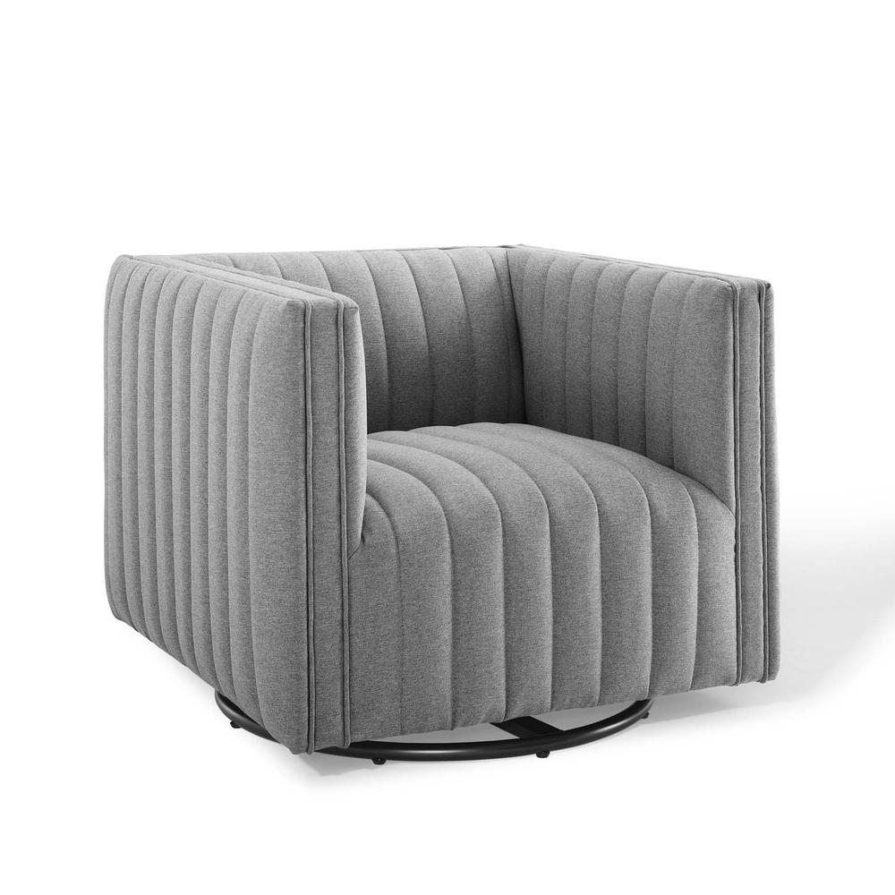 Conjure Tufted Swivel Upholstered Armchair. Picture 1