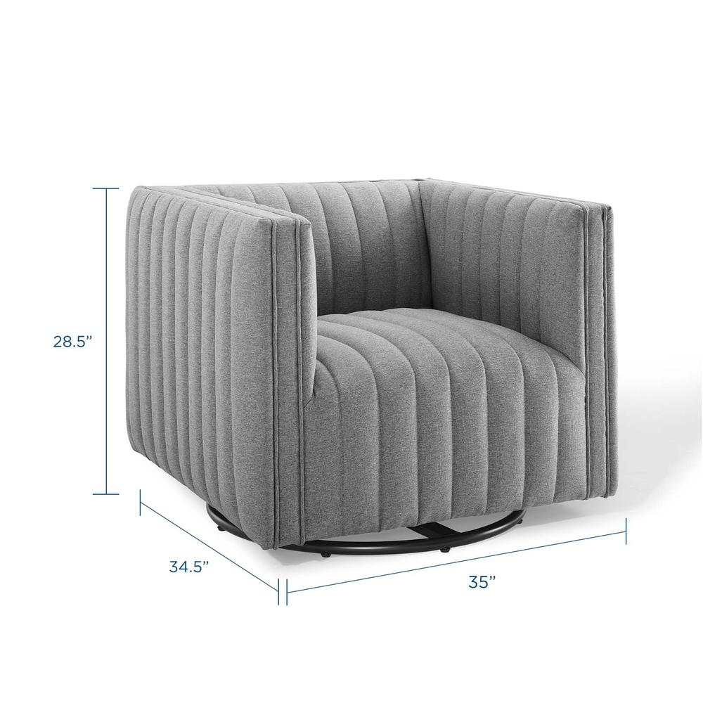 Conjure Tufted Swivel Upholstered Armchair. Picture 2