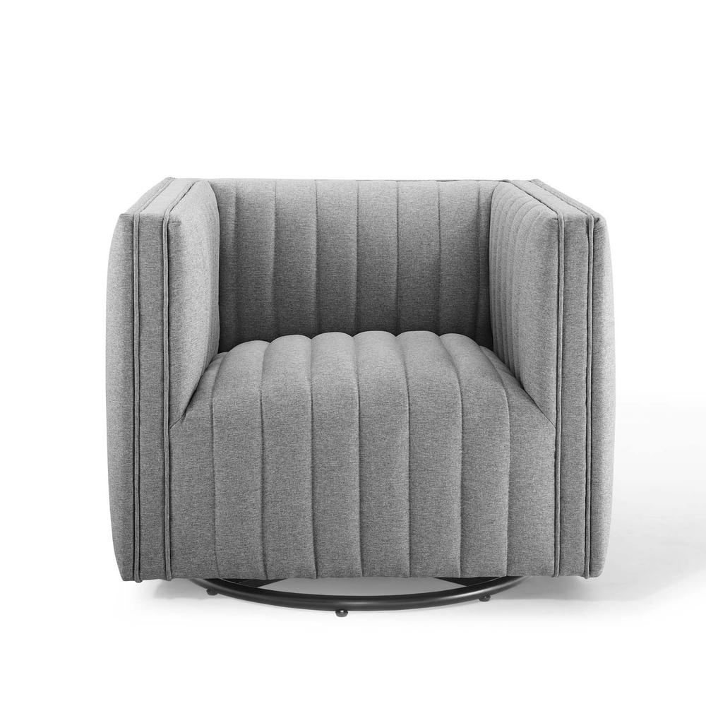 Conjure Tufted Swivel Upholstered Armchair. Picture 5
