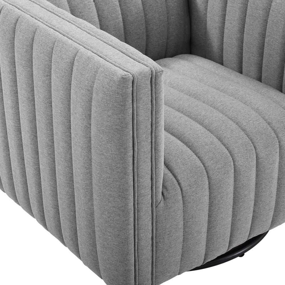Conjure Tufted Swivel Upholstered Armchair. Picture 6