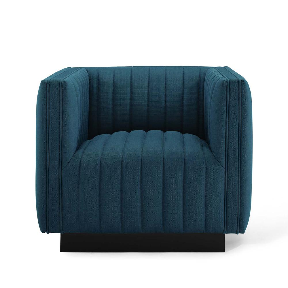 Conjure Tufted Upholstered Fabric Armchair - Azure EEI-3927-AZU. Picture 5