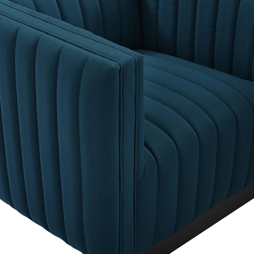 Conjure Tufted Upholstered Fabric Armchair - Azure EEI-3927-AZU. Picture 6