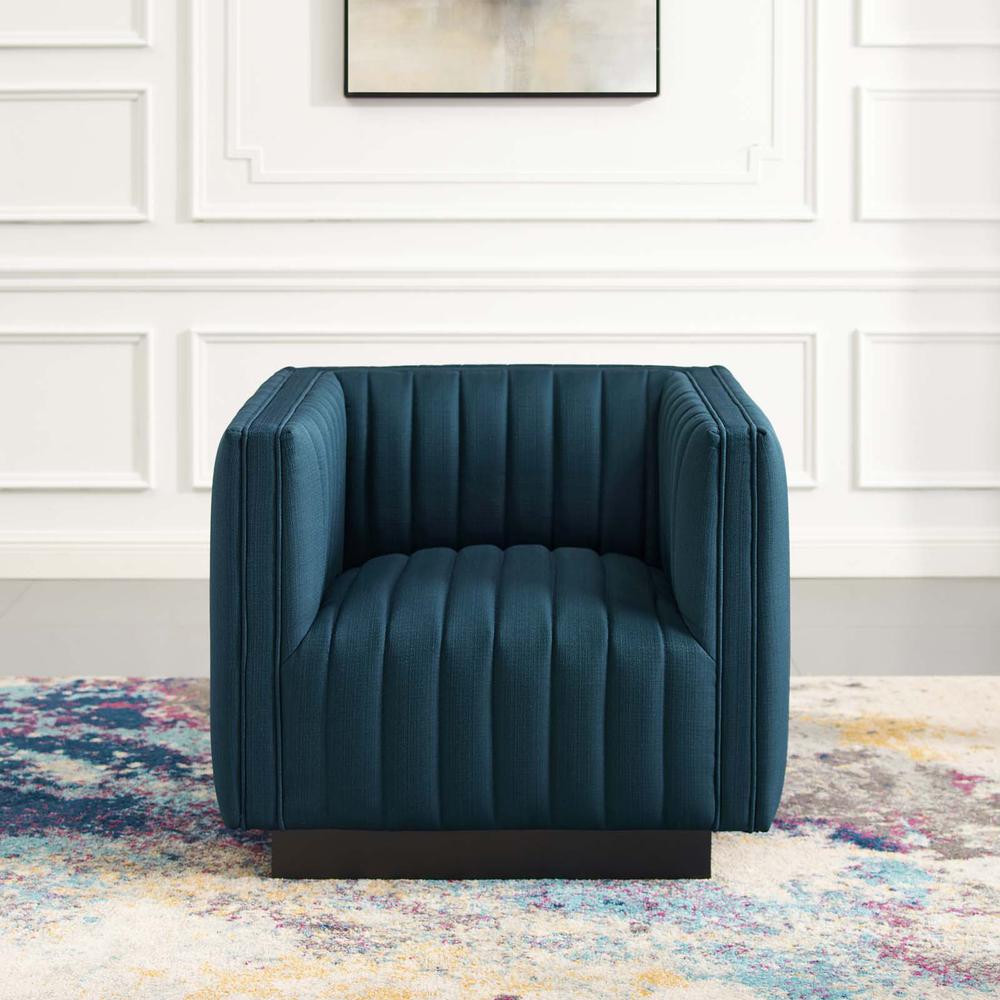 Conjure Tufted Upholstered Fabric Armchair - Azure EEI-3927-AZU. Picture 8