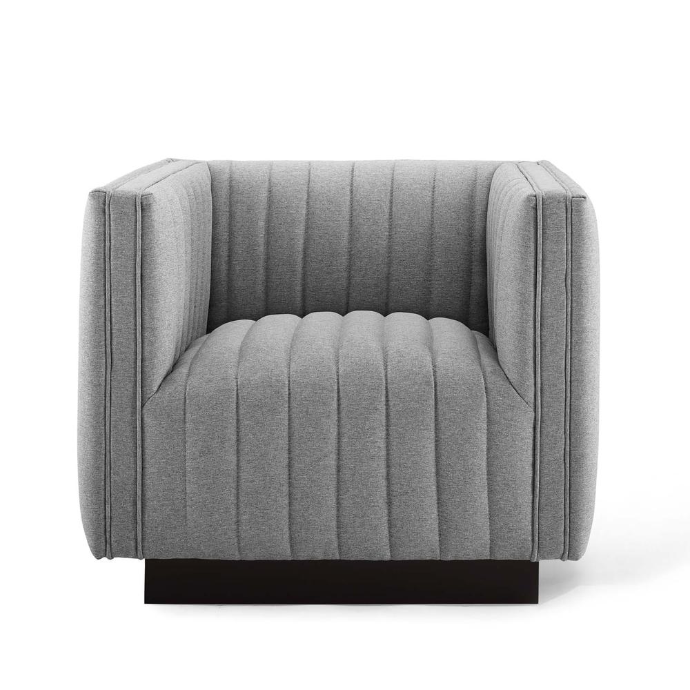 Conjure Tufted Upholstered Fabric Armchair. Picture 5