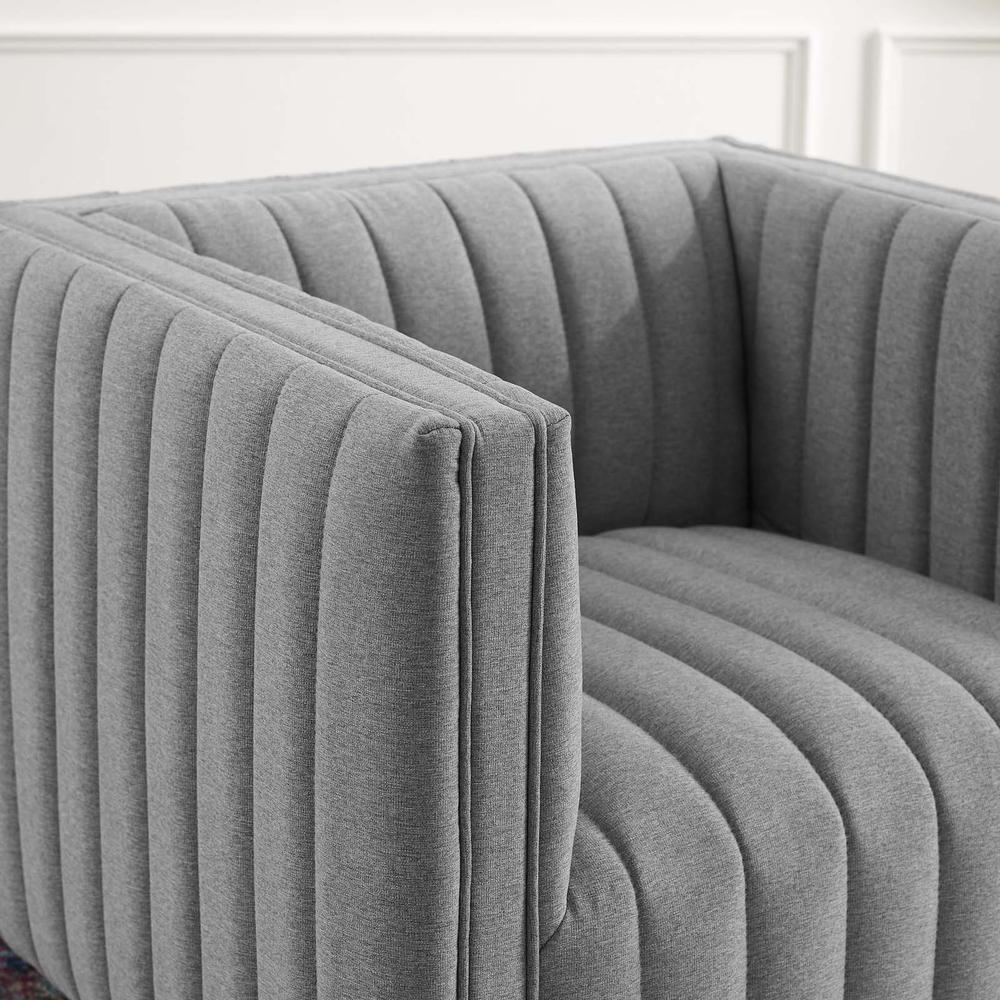 Conjure Tufted Upholstered Fabric Armchair. Picture 7