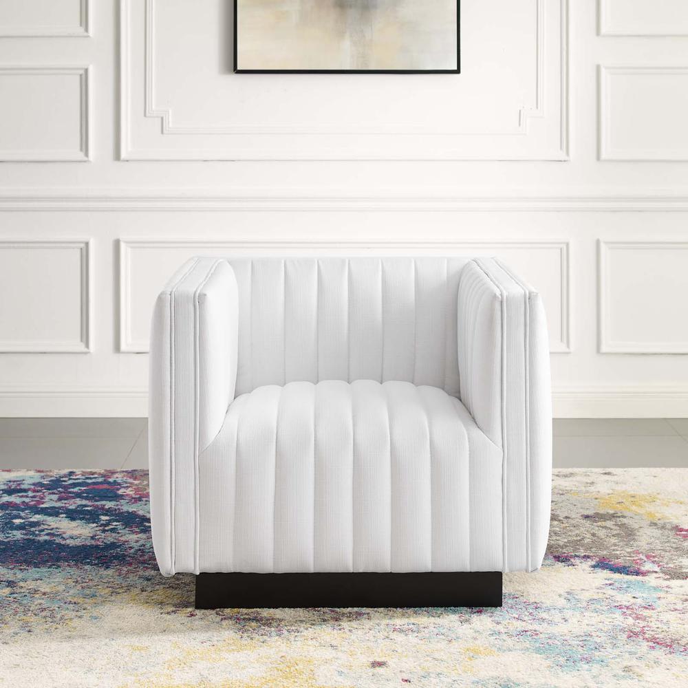Conjure Tufted Upholstered Fabric Armchair - White EEI-3927-WHI. Picture 8