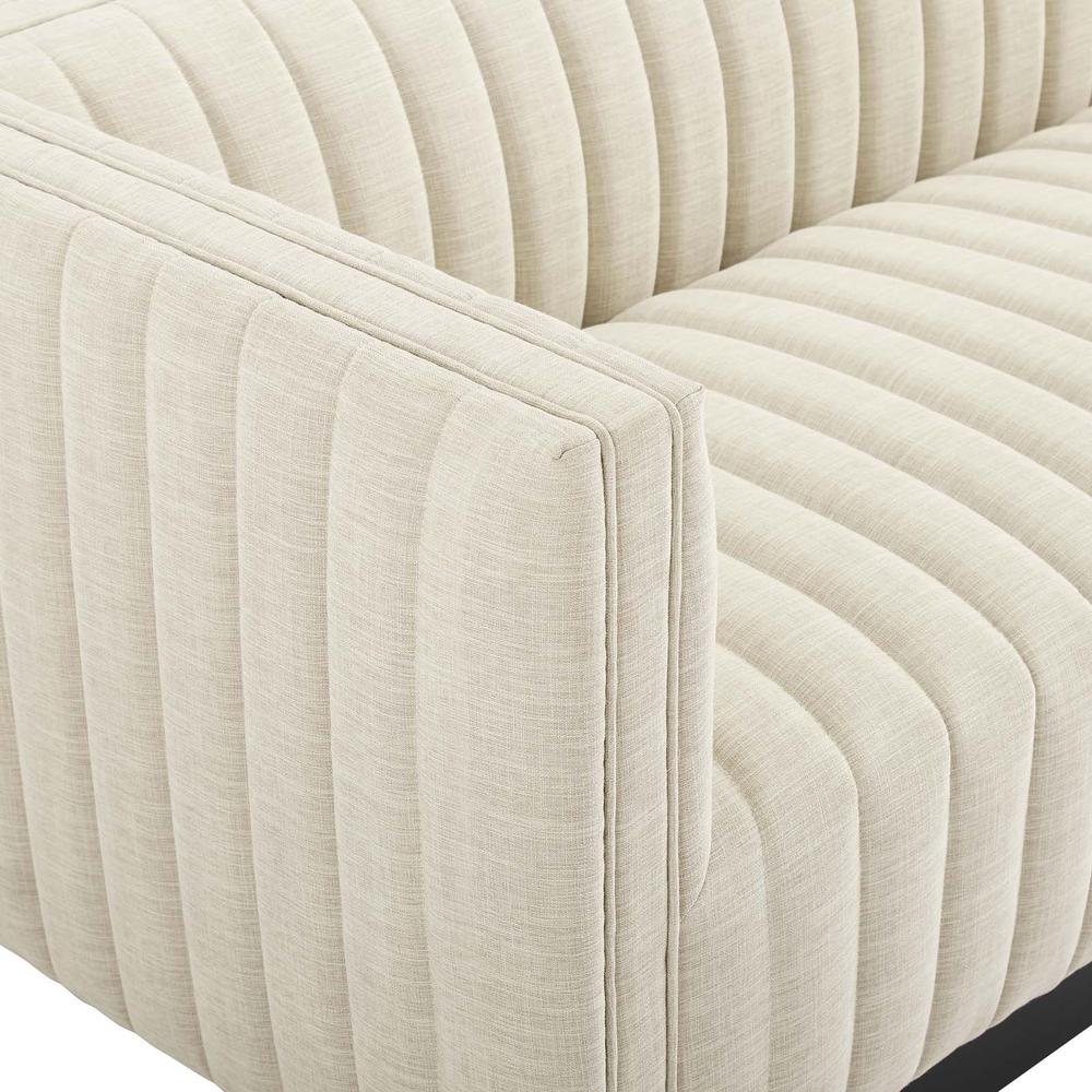 Conjure Tufted Upholstered Fabric Sofa - Beige EEI-3928-BEI. Picture 6