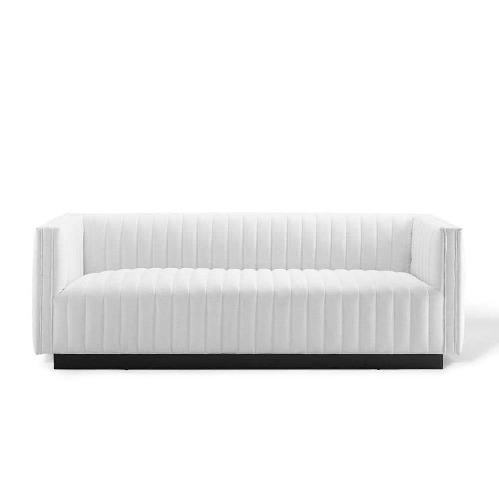 Conjure Tufted Upholstered Fabric Sofa. Picture 5