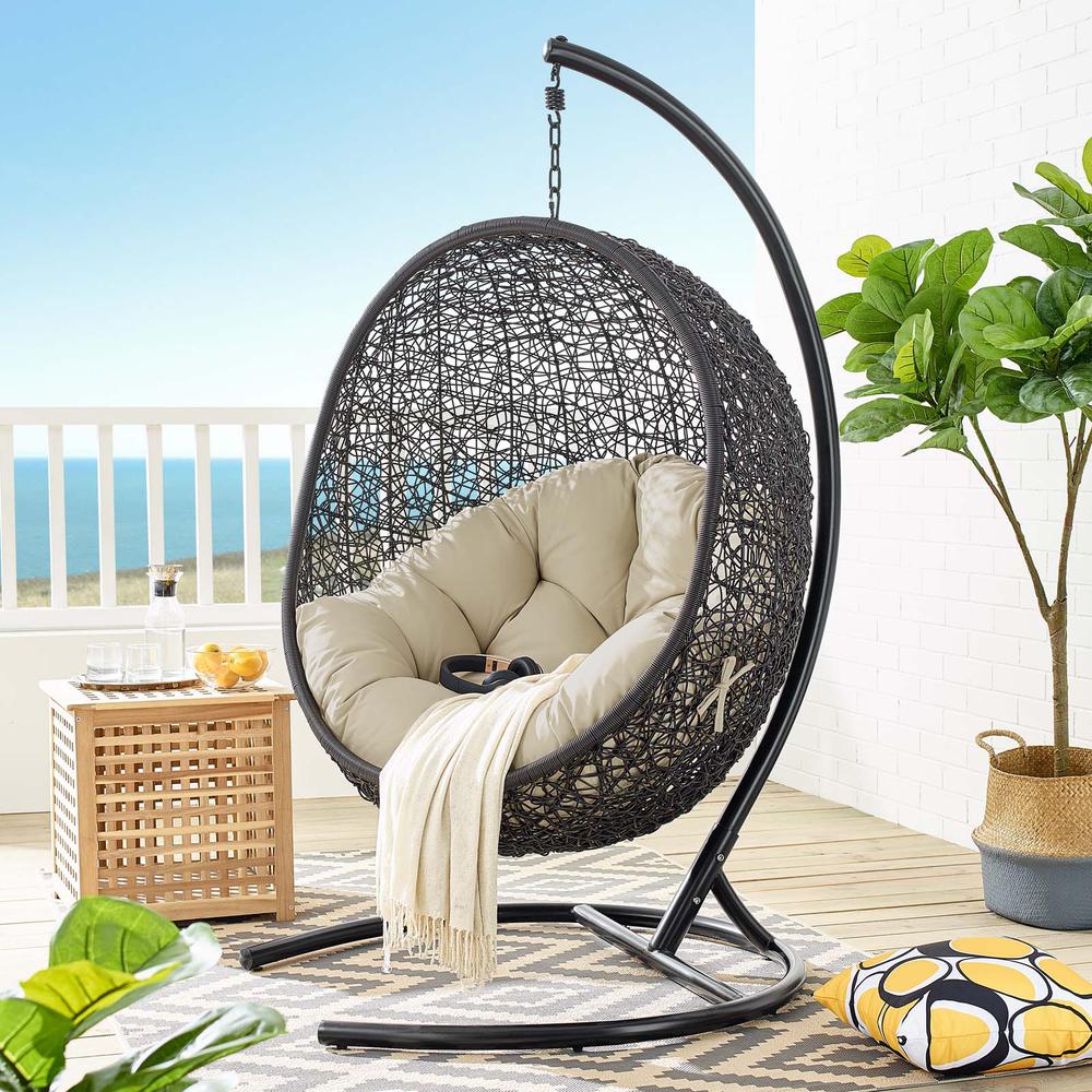 Encase Sunbrella Swing Outdoor Patio Lounge Chair. Picture 7