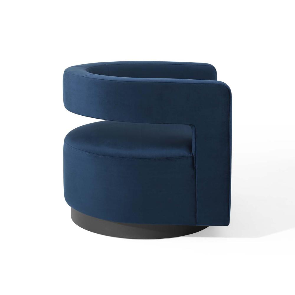 Spin Cutaway Performance Velvet Swivel Armchair. Picture 3
