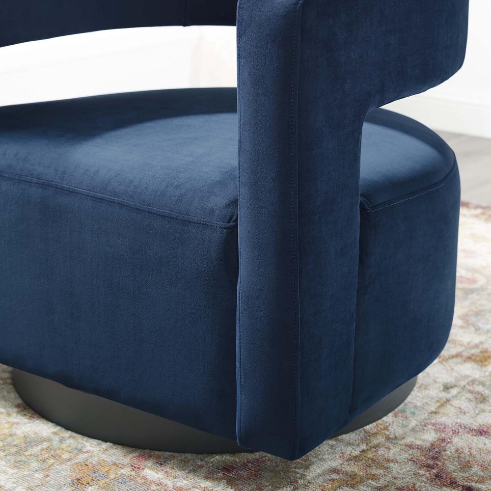 Spin Cutaway Performance Velvet Swivel Armchair. Picture 7