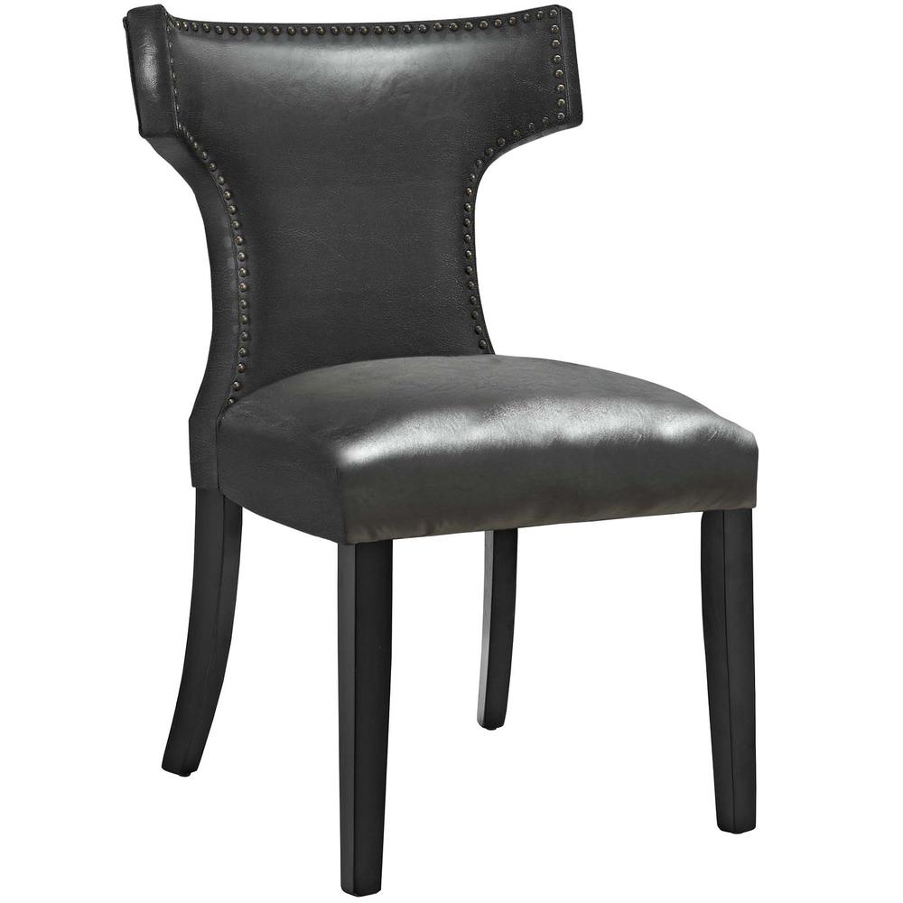 Curve Dining Chair Vinyl Set of 2. Picture 2