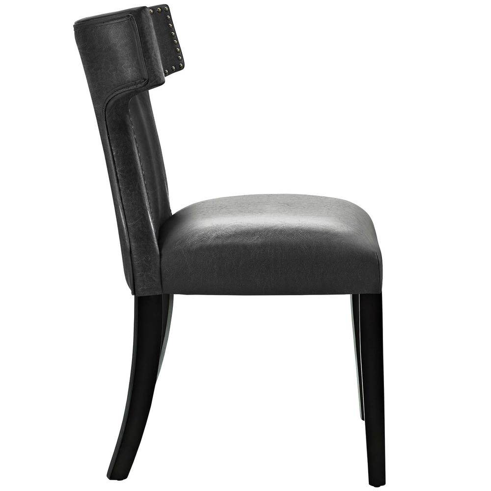 Curve Dining Chair Vinyl Set of 2. Picture 3