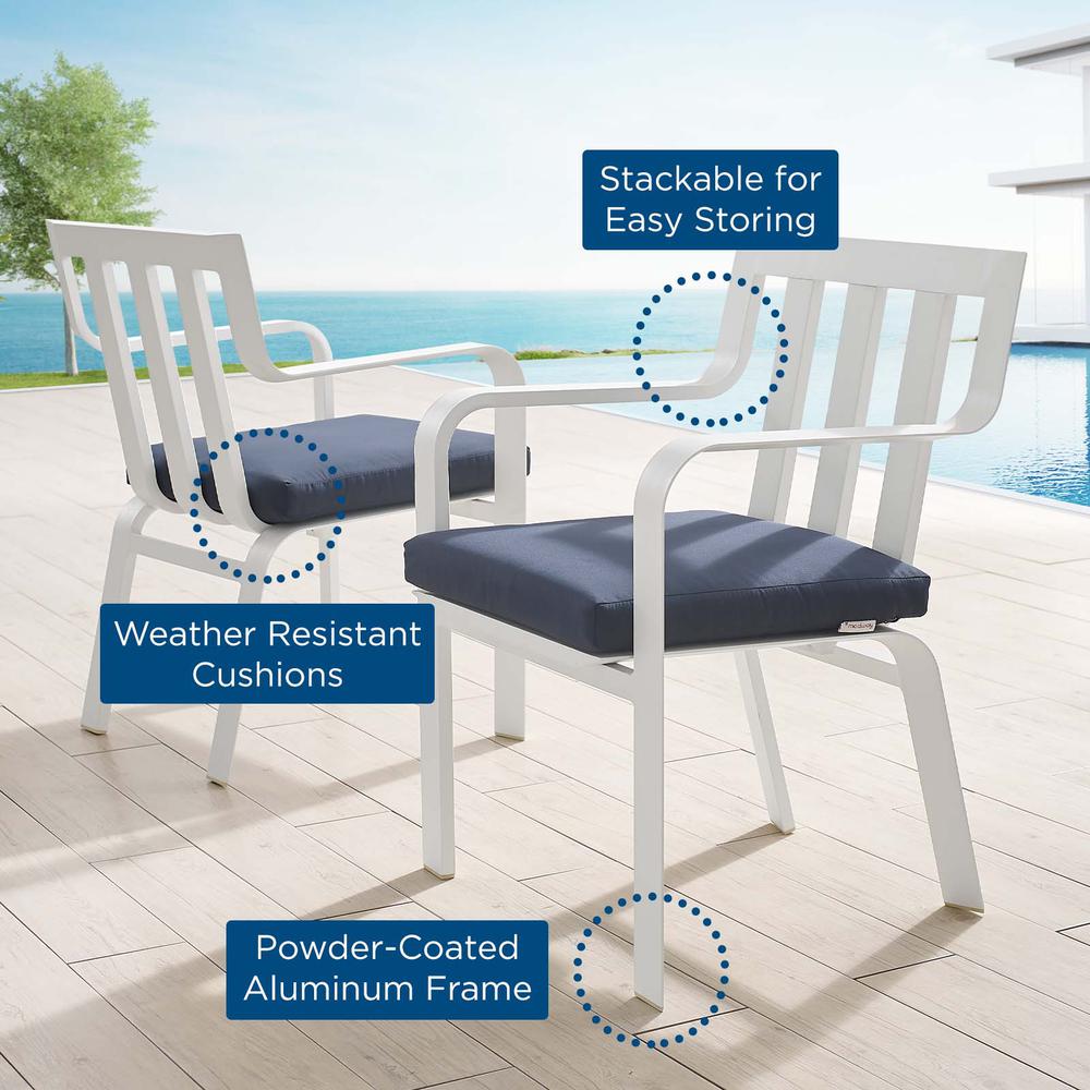 Baxley Outdoor Patio Aluminum Armchair Set of 2. Picture 7