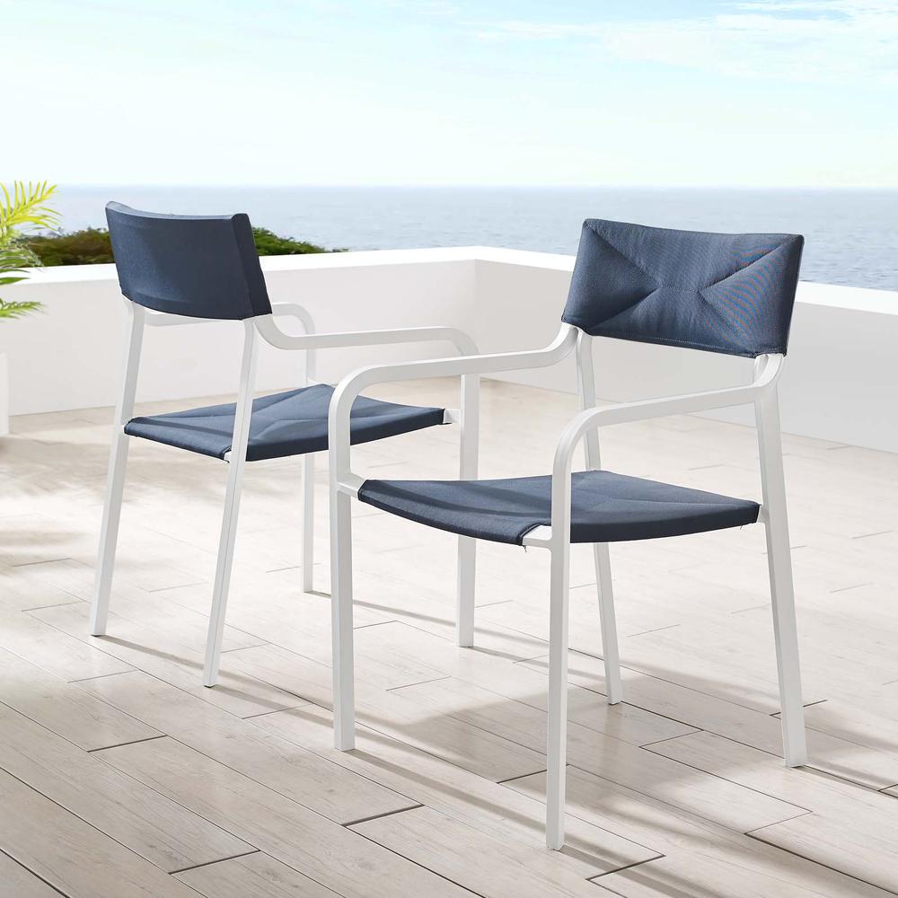 Raleigh Outdoor Patio Aluminum Armchair Set of 2. Picture 8