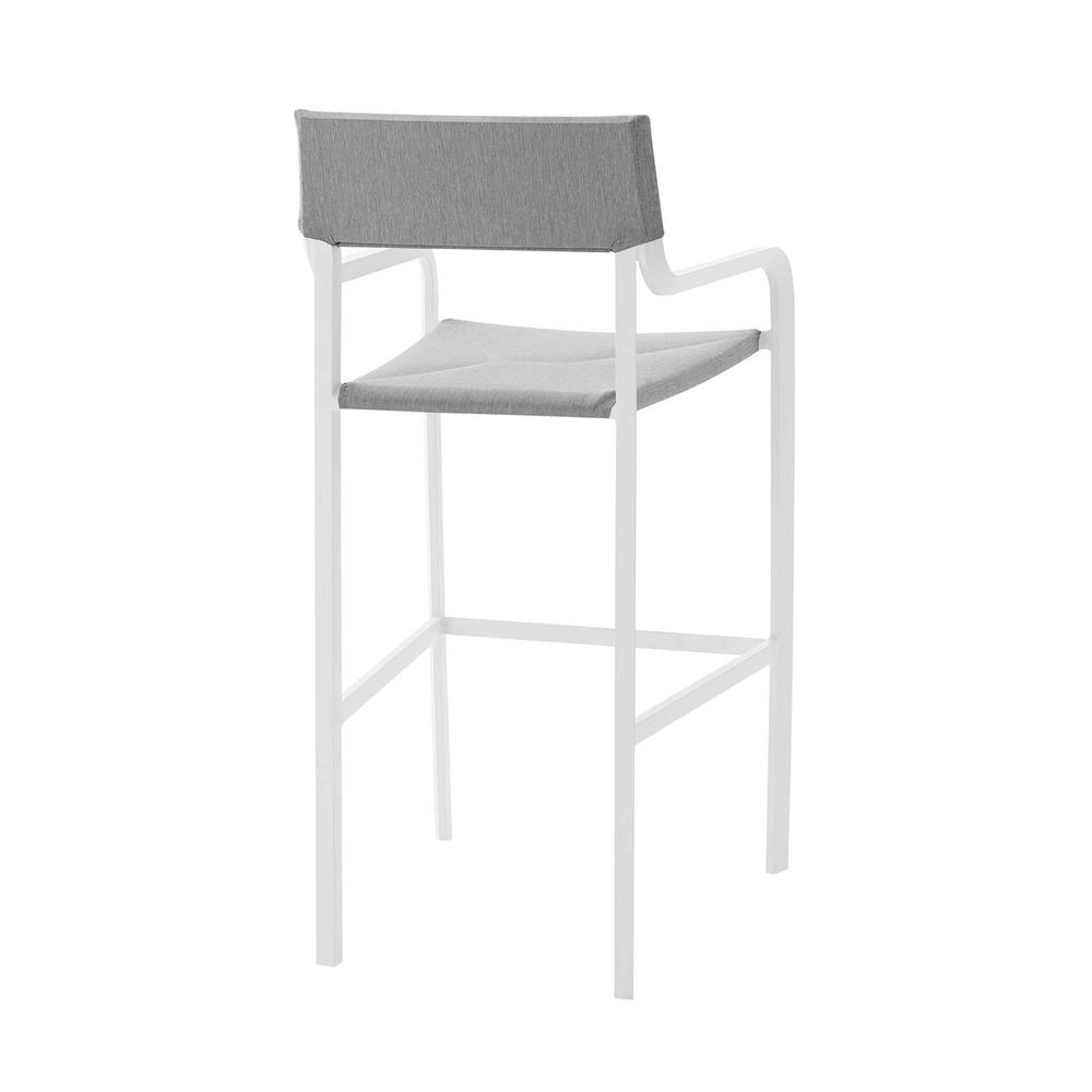 Raleigh Outdoor Patio Aluminum Bar Stool Set of 2. Picture 4