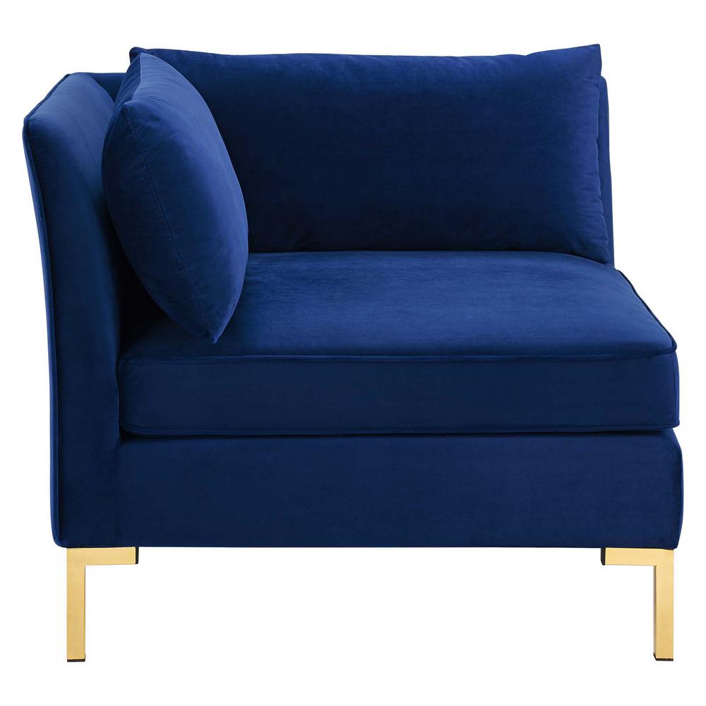 Ardent Performance Velvet Sectional Sofa Corner Chair. Picture 1