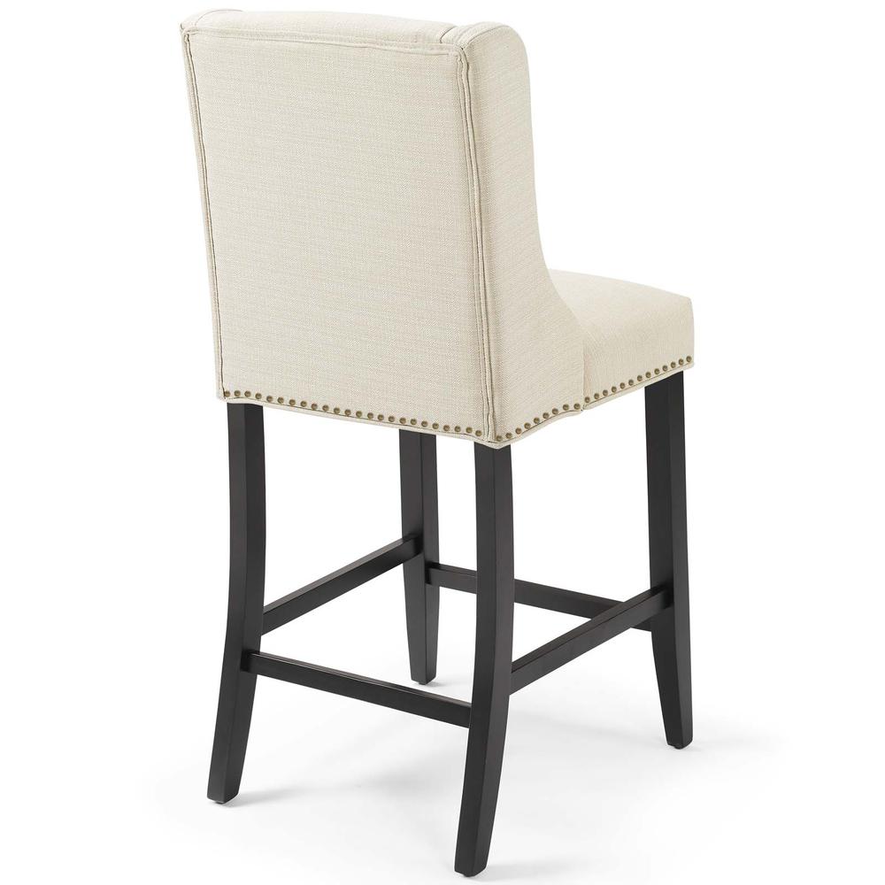 Baron Counter Stool Upholstered Fabric Set of 2 - Beige EEI-4016-BEI. Picture 4