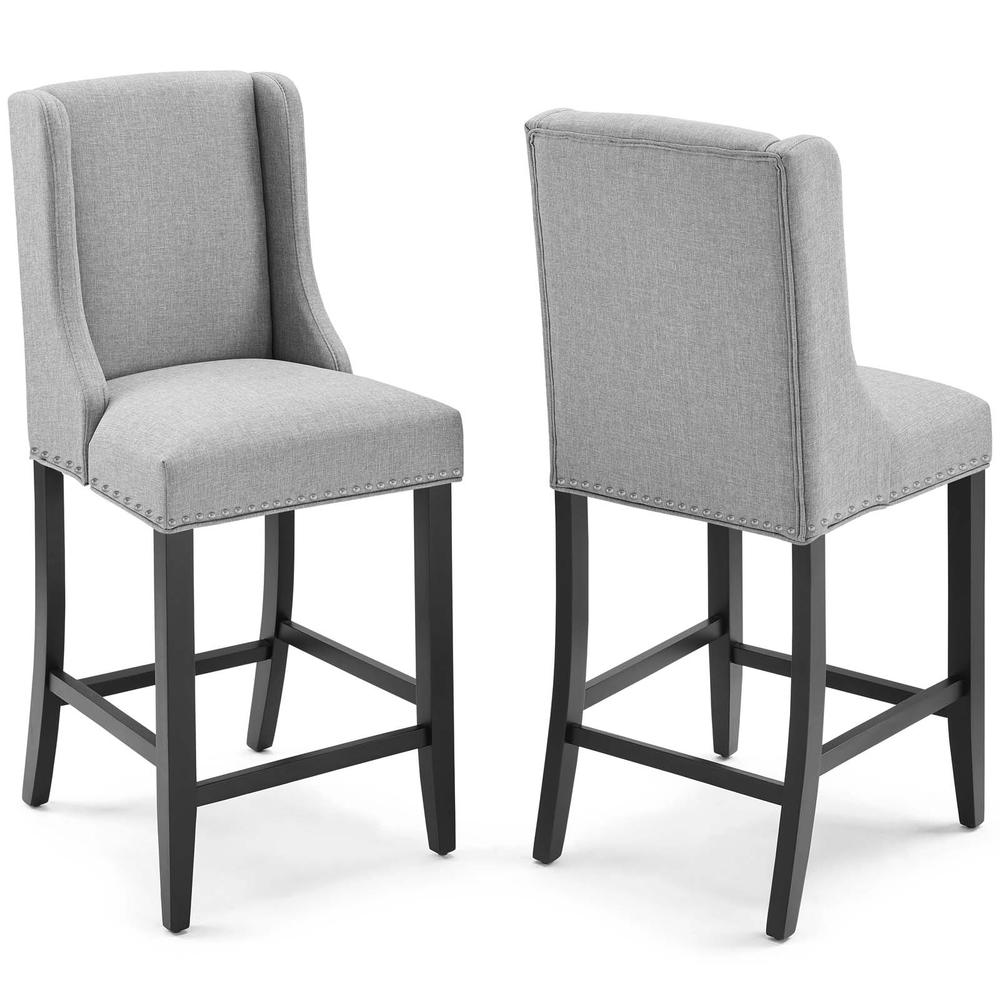 Baron Counter Stool Upholstered Fabric Set of 2. Picture 1
