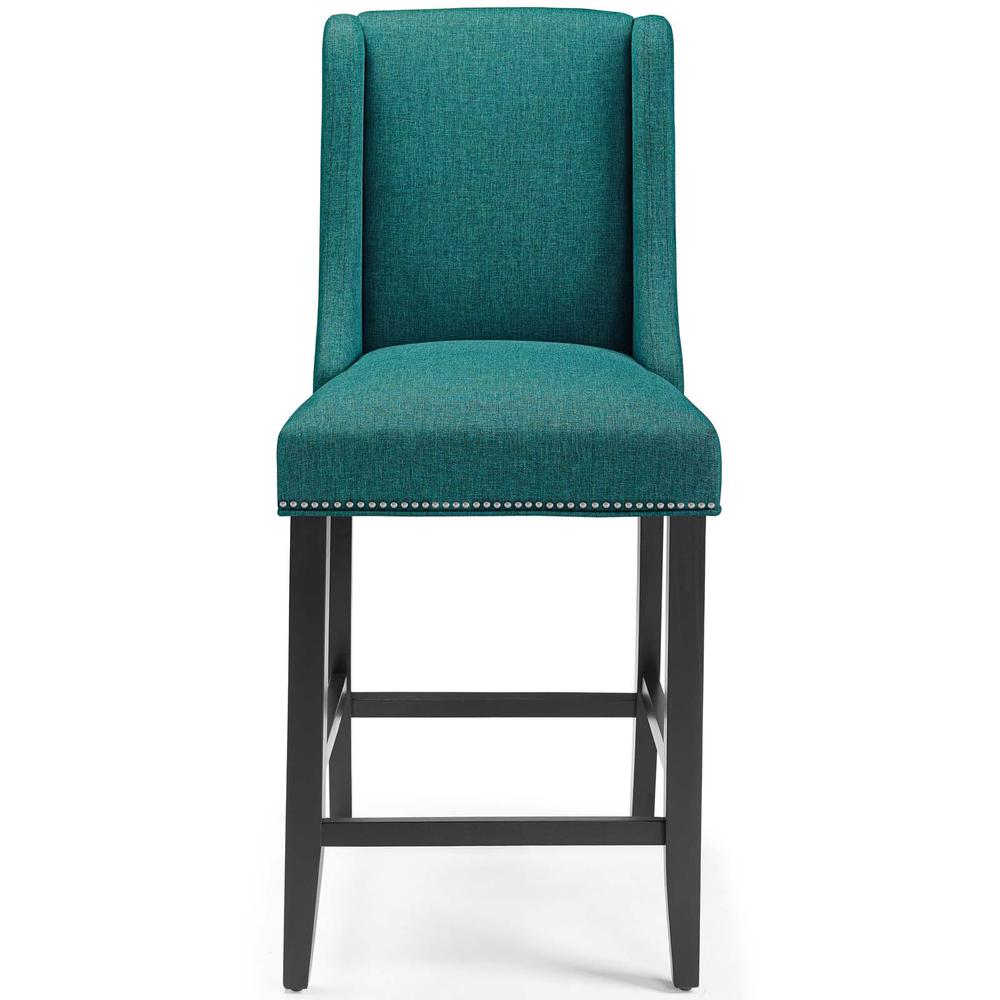 Baron Counter Stool Upholstered Fabric Set of 2 - Teal EEI-4016-TEA. Picture 5