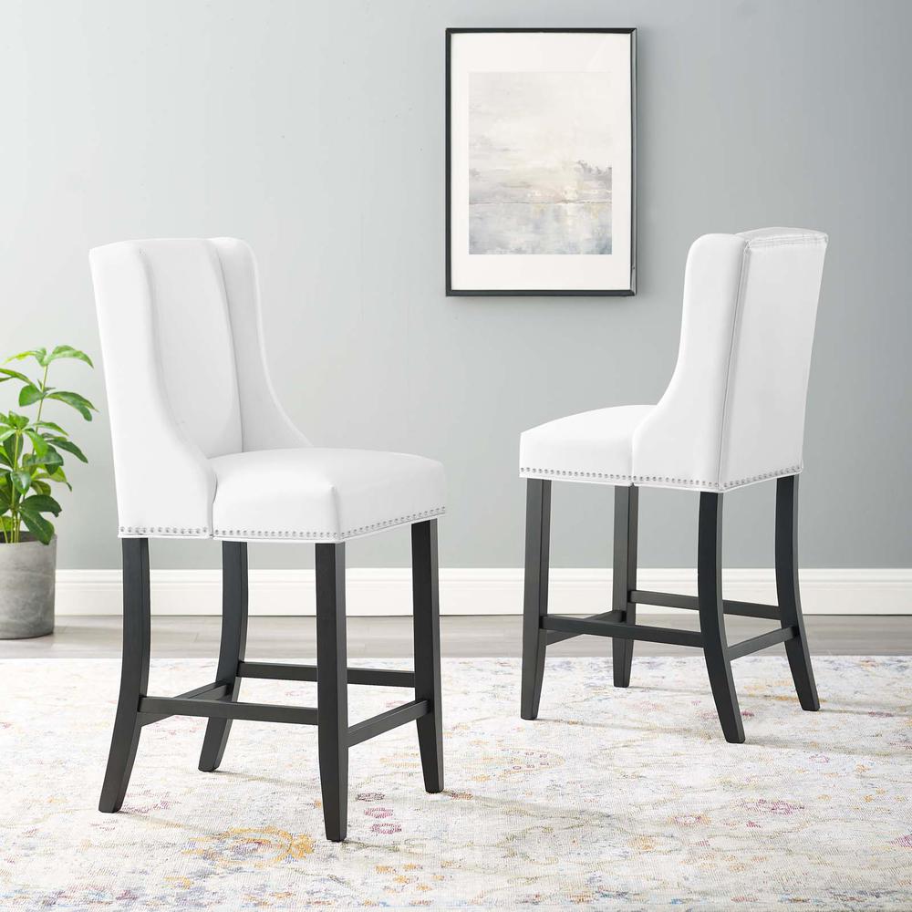 Baron Counter Stool Faux Leather Set of 2. Picture 7