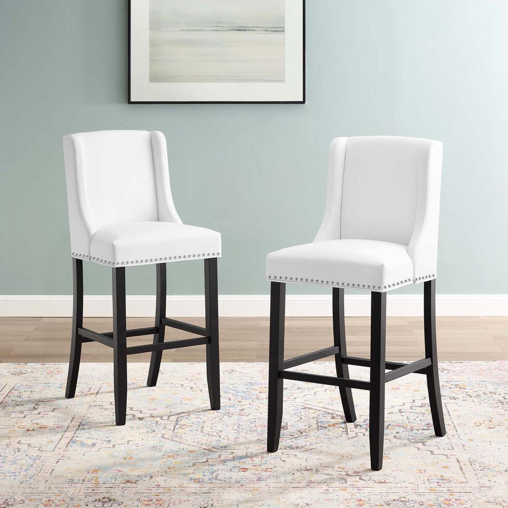 Baron Bar Stool Faux Leather Set of 2. Picture 7