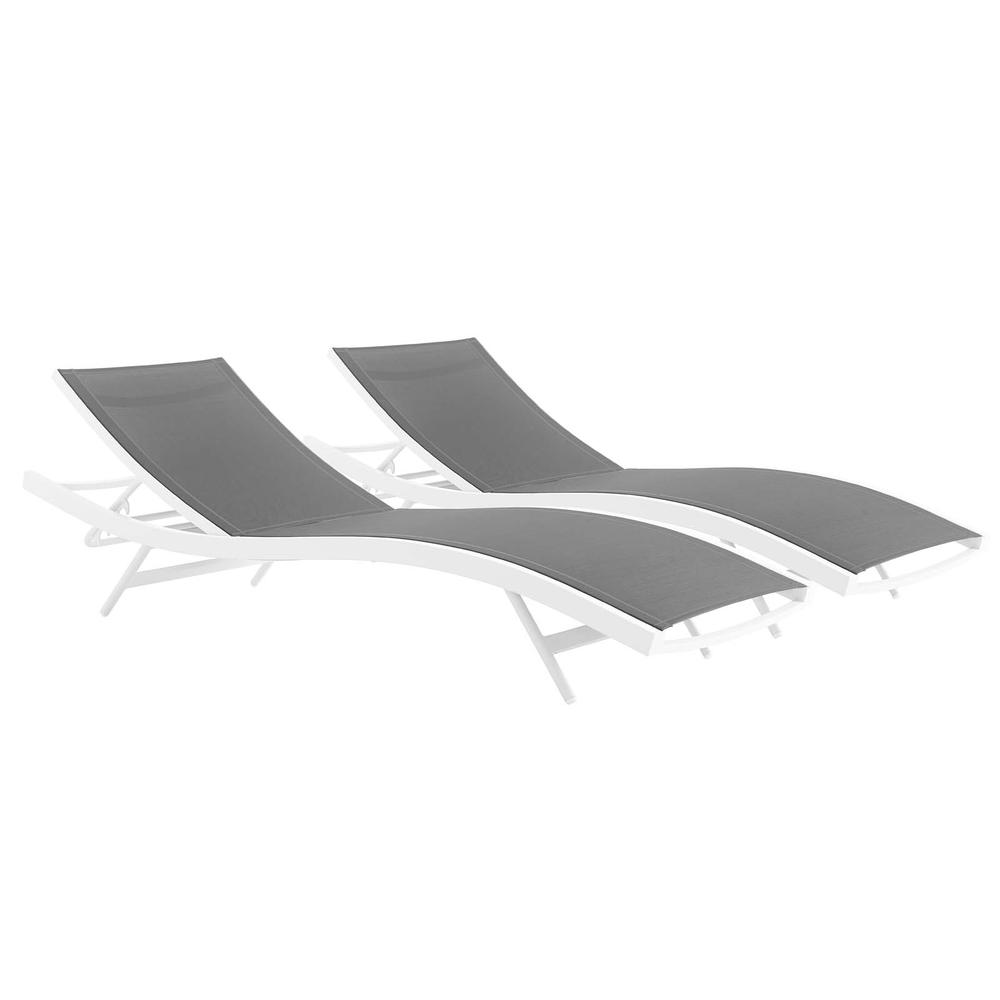 Glimpse Outdoor Patio Mesh Chaise Lounge Set of 2. Picture 1