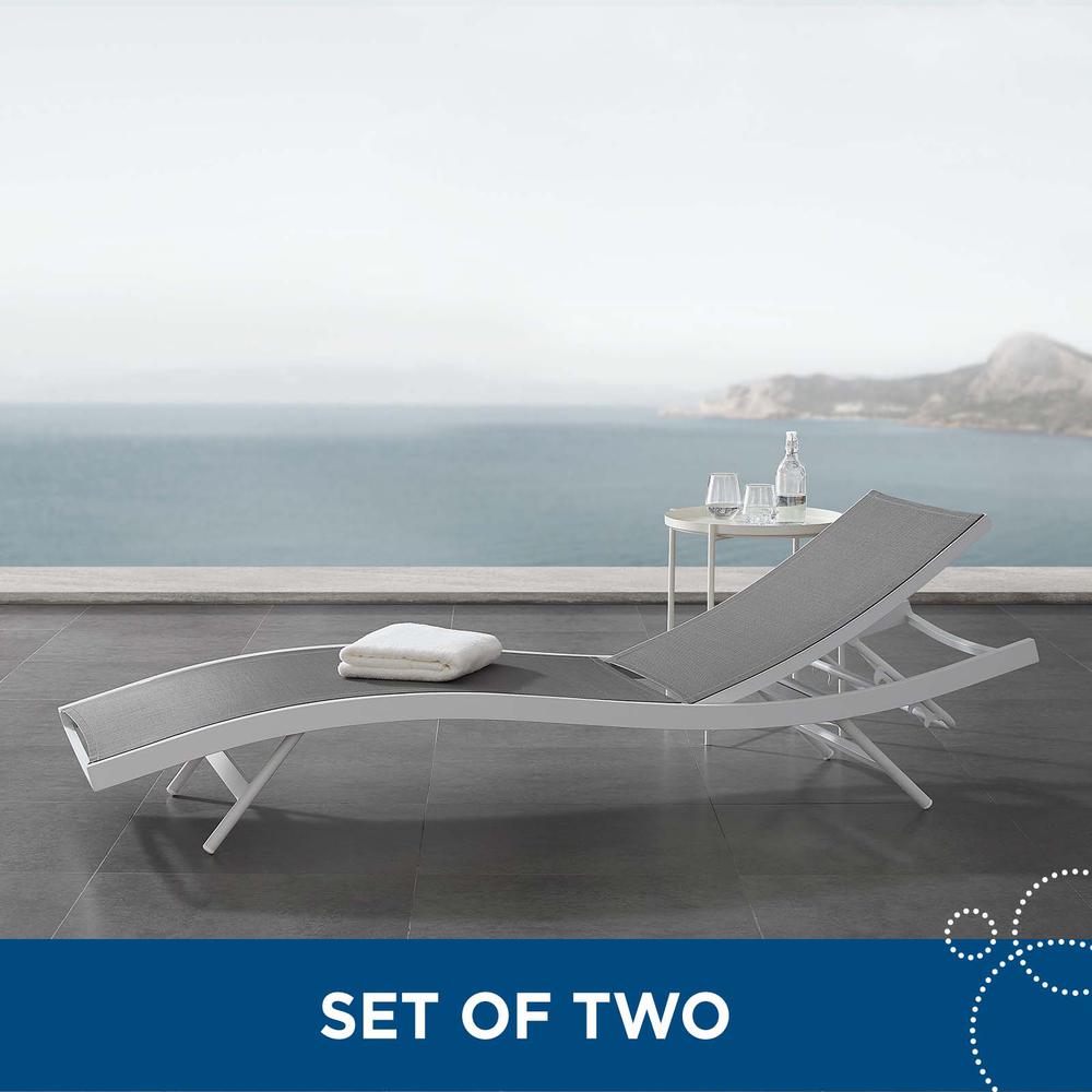 Glimpse Outdoor Patio Mesh Chaise Lounge Set of 2. Picture 5