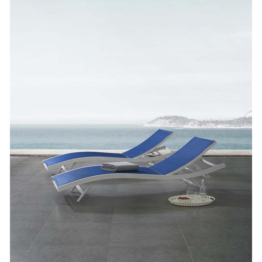 Glimpse Outdoor Patio Mesh Chaise Lounge Set of 2. Picture 8