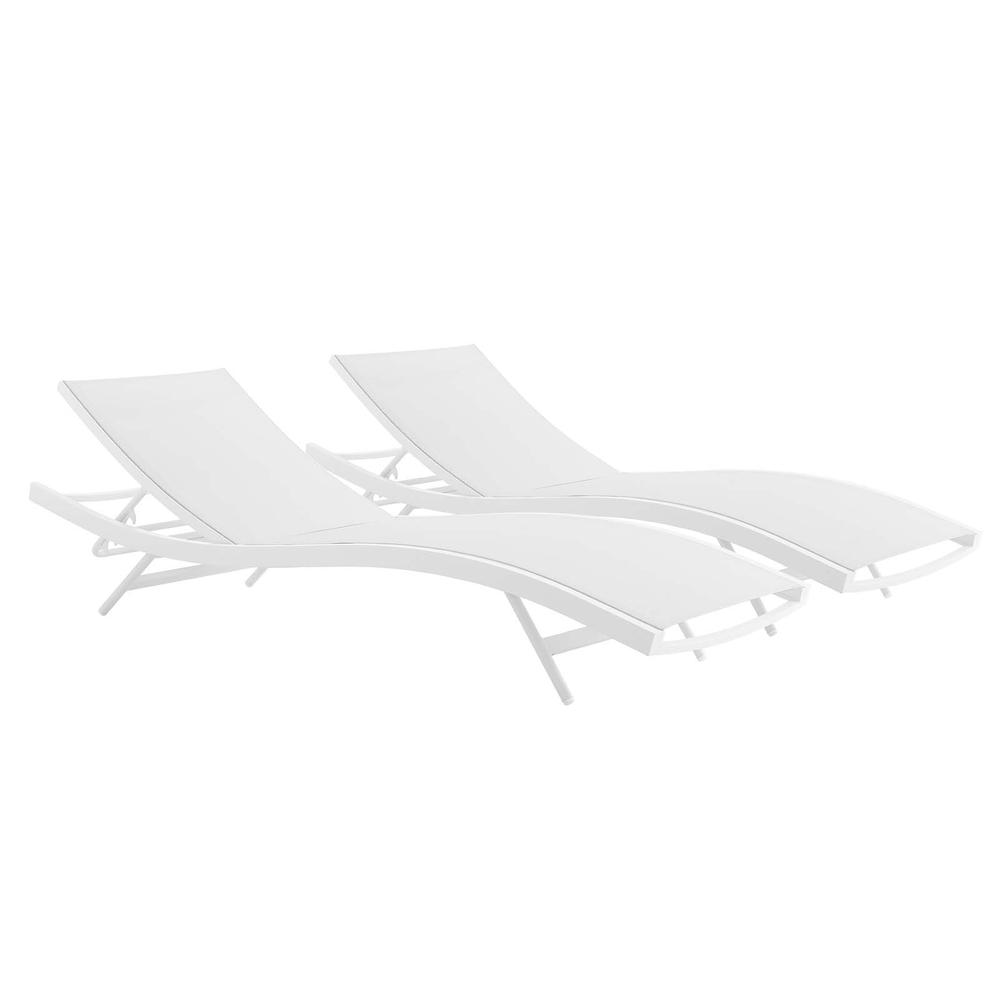 Glimpse Outdoor Patio Mesh Chaise Lounge Set of 2. Picture 1