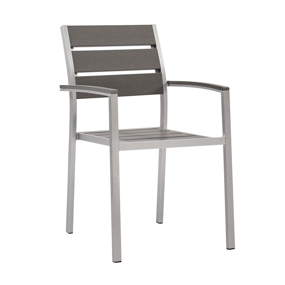 Shore Outdoor Patio Aluminum Dining Armchair Set of 2. Picture 2
