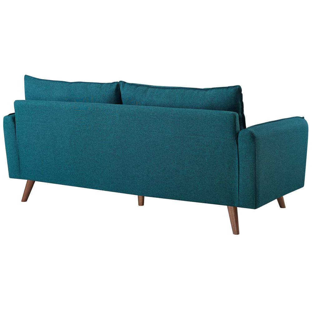 Revive Upholstered Fabric Sofa and Loveseat Set - Teal EEI-4047-TEA-SET. Picture 3