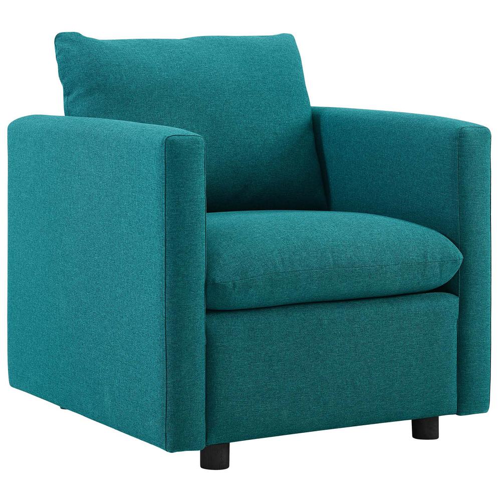 Activate Upholstered Fabric Armchair Set of 2 - Teal EEI-4078-TEA. Picture 2