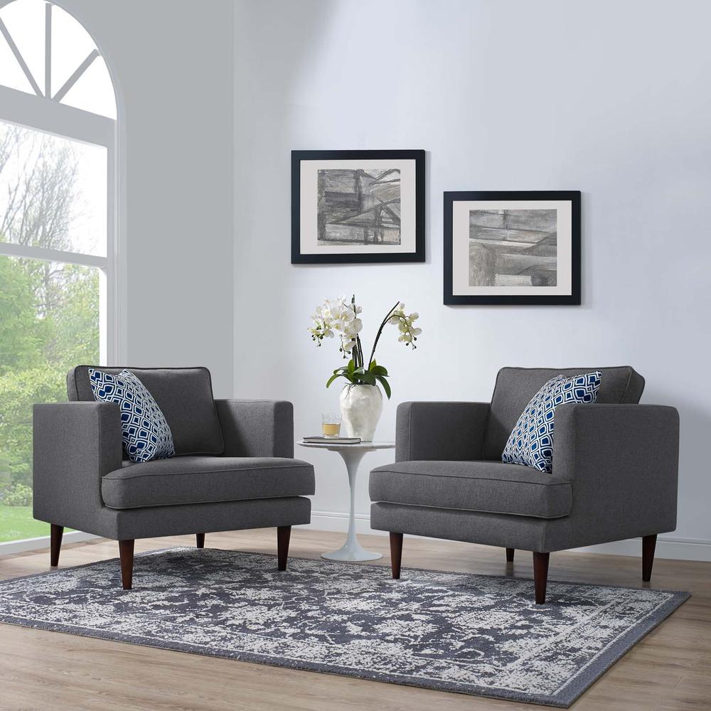 Agile Upholstered Fabric Armchair Set of 2. Picture 4