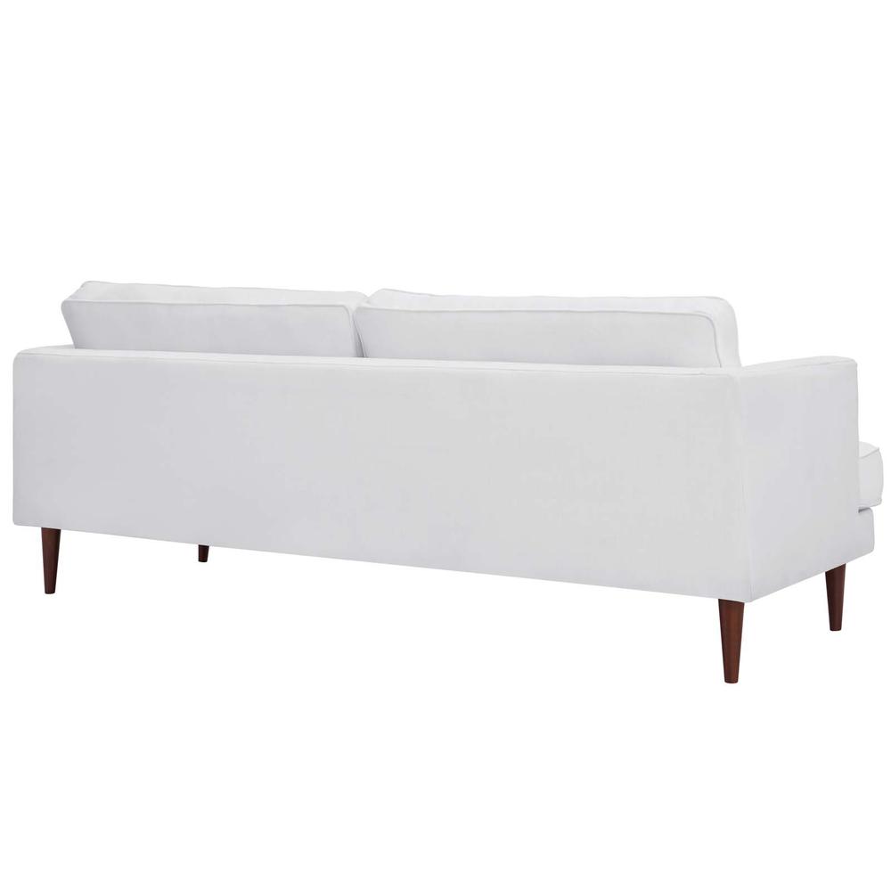 Agile Upholstered Fabric Sofa and Armchair Set - White EEI-4080-WHI-SET. Picture 3