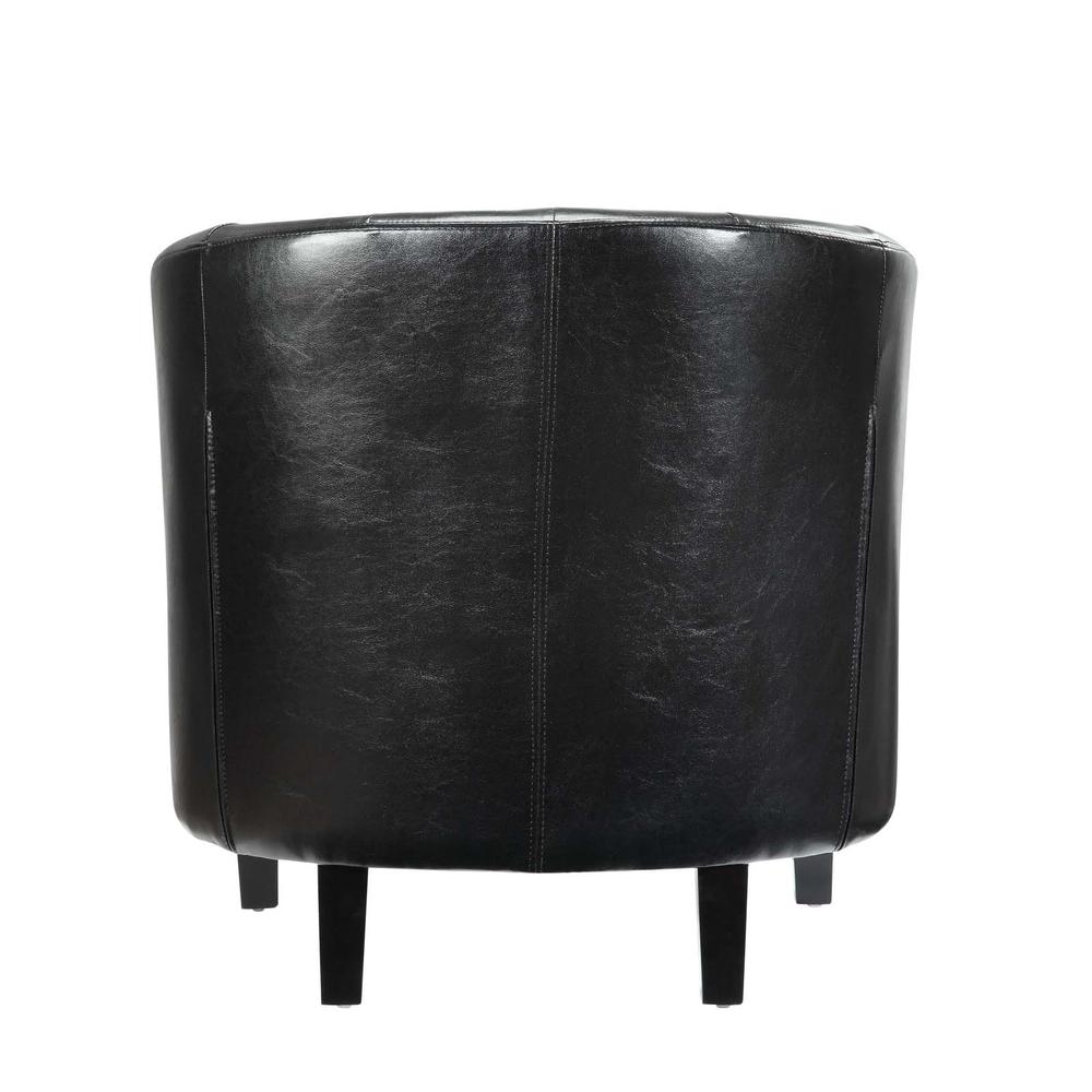 Prospect Upholstered Vinyl Armchair Set of 2 - Black EEI-4110-BLK. Picture 3